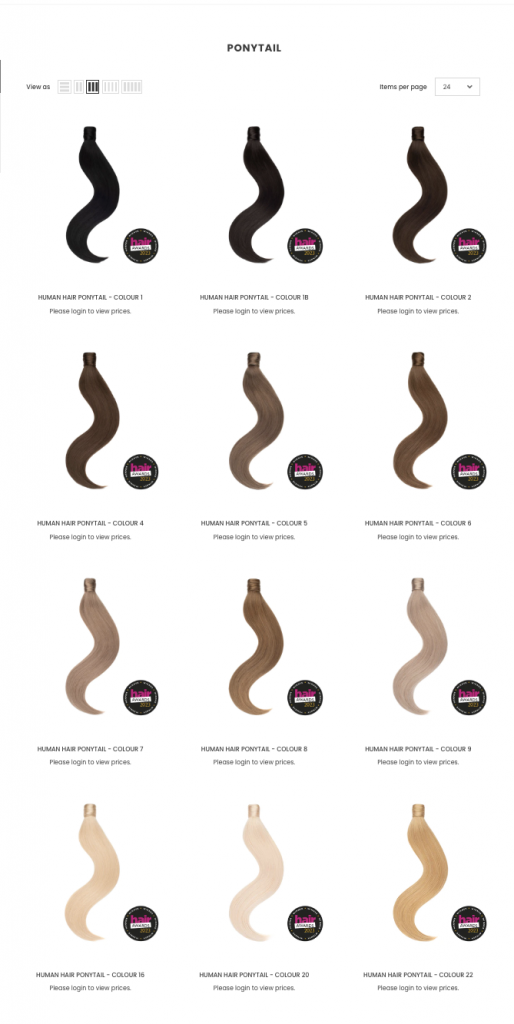 Example hair award winners logo use on product pages by Remi Cachet